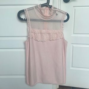 White House Black Market Pink sweater blouse